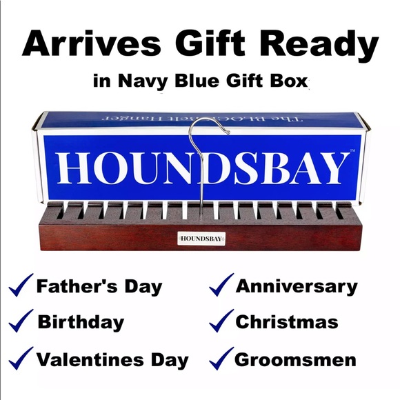 Houndsbay Closet Belt Holder/Hanger Mahogony - Picture 4 of 10